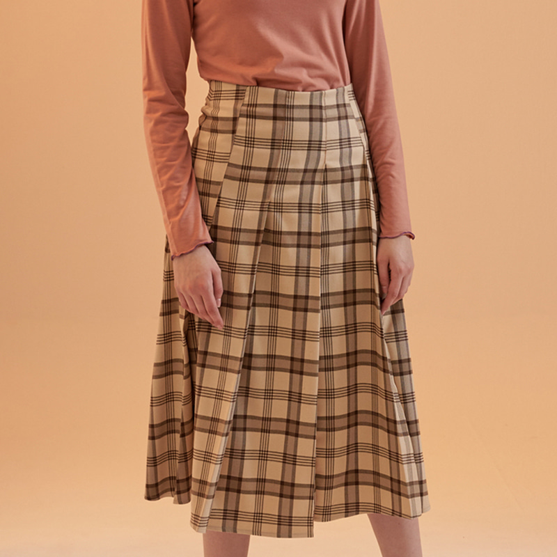 MH12 WIDE PLEATS SKIRT_BE